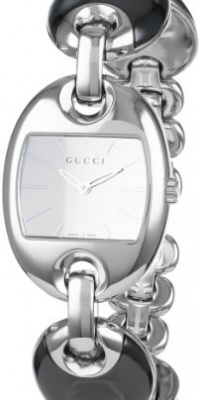 Gucci Women's YA121514 Marina Chain Small Black Ceramic and Steel Bracelet Watch