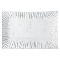 Handmade and inspired by the maestro artisan's family heirloom dinnerware, this distressed white rectangular dish is the perfect platter for dinner parties and entertaining occasions.