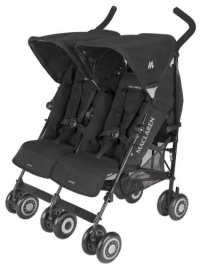 Maclaren Twin Techno Stroller, Black On Black Frame