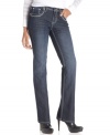 Earl Jeans' petite jeans features a flattering bootcut leg and rhinestone-embellished back pockets -- a great everyday piece!