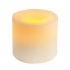 Inglow CGT54300WH01 Flameless Round Pillar Vanilla Scented Candle with Timer, 3-Inch, White