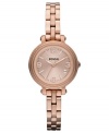 A mini version of Fossil's Heather style, this darling watch shines with rosy hues.