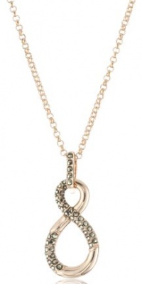 Judith Jack Sterling Silver and Rose Gold-Plated Infinity Drop Pendant