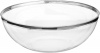 Mozaik Round Bowl, Silver Rimmed (128-Ounce), 1-Count Bowl (Pack of 6)