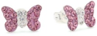 Betsey Johnson Iconic Pave Earrings  Pave Butterfly Studs