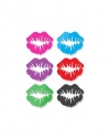 Kikkerland Kiss Silicone Drink Markers, Set of 6