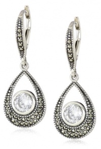 Judith Jack Winter Sparkle Sterling Silver, Marcasite and Cubic Zirconia Giftable Earrings