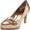 AK Anne Klein Women's Walnut Platform Pump