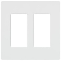 Lutron CW-2-WH 2-Gang Claro Wall Plate, White