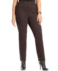 Unleash your wild side with Style&co.'s plus size skinny jeans, featuring an animal-print!