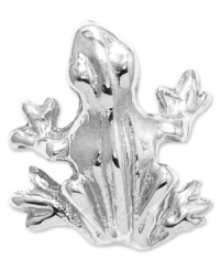 Hop to it! This 3D charm will make the perfect gift for the frog-lover you know. Crafted in 14k white gold. Chain not included. Approximate length: 2/5 inch. Approximate width: 2/5 inch.