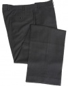 Calvin Klein Mens Flat Front Solid Charcoal Gray Dress Pants