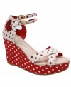 Whether it's the pretty polka dots, the cute red wedge, or the darling heart cutouts, you're bound to fall in love with something on the Love Rachel Antonoff Danita platform wedges by GH Bass Shoes.