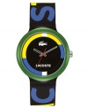 Splash some color on your look with this unisex Goa sport watch from Lacoste!