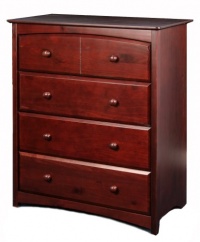 Stork Craft Beatrice 4 Drawer Chest, Cherry