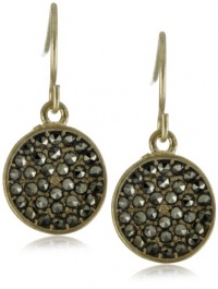 Kenneth Cole New York Gold Disc Pave Drop Earrings