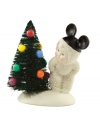 This little mouse is ready to celebrate. Crafted of pure bisque porcelain, this precious collectible is hand-painted and continues the Snowbabies tradition of childhood wonderment for your home.