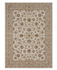 Utterly remarkable in its rich detail and beautiful, soft tones of ivory and beige, the Samira area rug from Loloi updates any space with traditional Turkish-inspired design. Crafted in Turkey of ultra-durable and easy-to-clean polypropylene.