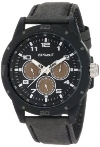 Sprout Men's ST/3400BKBKBK Multi-Function Black Tyvek Strap Eco-Friendly Watch