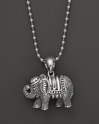 A friendly elephant dangles from a sterling silver ball chain on this everyday necklace from Lagos.