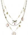 Betsey Johnson Betsey Basics Three-Row Heart Illusion Necklace