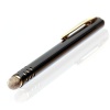 TruGlide Stylus with Microfiber Tip for new iPad, iPad Mini, iPhone 5, iPhone 4, Kindle Fire, Samsung Galaxy Tablet and Smartphone, Nook, all Touch Screen Tablets (Executive Black and Gold with Clip)