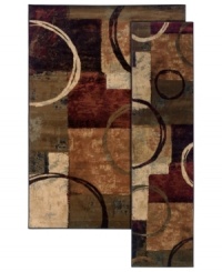 The St. Lawrence area rug set allows for a modern update across rooms for transitional styling. Crafted of durable polypropylene for years of long-lasting beauty.