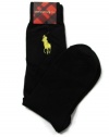 Ralph Lauren Logo Socks Black/Yellow 10-13