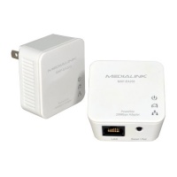 Medialink - HomePlug AV 200 Mbps Powerline Network Ethernet Starter Kit - (2 Adapters Included)