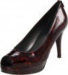 Stuart Weitzman Women's Loire Peep-Toe Pump,Cognac Tartaruga,8.5 M US