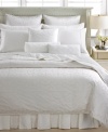 Barbara Barry offers an enticing pattern and texture in this Forbidden City sham, featuring a white-on-white lattice design in smooth 300-thread count cotton sateen.