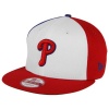 MLB New Era Philadelphia Phillies Tri Block 9FIFTY Snapback Hat - White/Red/Royal Blue