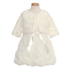 Bonnie Jean Little Girl Size 6 Ivory Bolero Christmas Dress Set