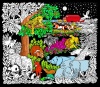 Noah's Night Sky - 23x20 Fuzzy Velvet Coloring Poster