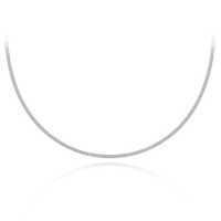 Sterling Silver 2mm Omega Chain Necklace, 18