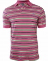 Polo Golf Ralph Lauren Men's Pro Fit Striped Polo (Large, Pink)