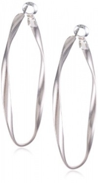 Kenneth Cole New York Silver Large Hoop Earrings