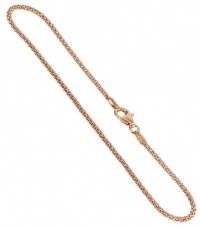 14 KT Rose Gold over Sterling Silver Vermeil 1.6mm Popcorn Chain Anklet 9 to 11 inch