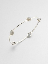 From the Scultura Collection. Five labradorite cabochon stations set in a sleek sterling silver bangle. LabradoriteSterling silverDiameter, about 2.5Slip-on styleImported 