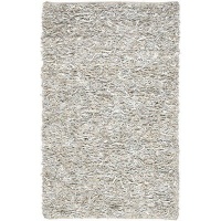 Safavieh LSG511C Leather Shag White Rug Rug Size: 4' x 6'