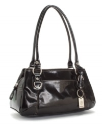 Giani Bernini's Glazed Leather purse features the organizational features you know and love in a chic satchel shape.