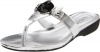 Lauren Ralph Lauren Women's Kalana Thong Sandal,Silver Metallic,8.5 M US