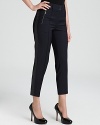 Cut a sharp silhouette in these sleek Bloomingdale's Exclusive BASLER pants, finished with faux-leather trim for tough-edge glamour. Complement the style with a strong blazer for serious fashion presence.