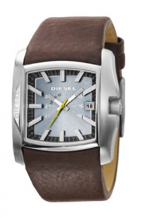 Diesel Quartz Brown Leather Silver Dial Men's Watch - DZ1317