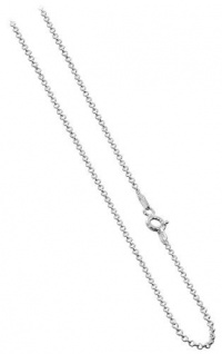 Jewelry Nickel Free Italian Sterling Silver 1.5mm Rolo Sturdy Chain Necklace 16 inches