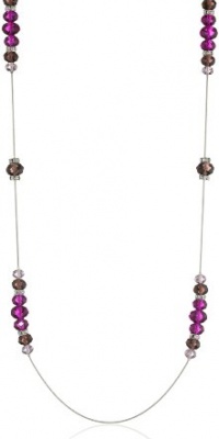 Nine West Recolor Light Silver-Tone 36 Pink Multi-Strand age Necklace