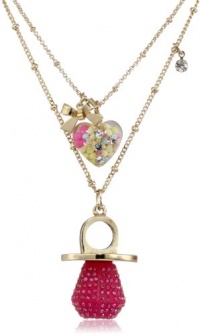 Betsey Johnson Candy Land Candy Ring 2-Row Necklace