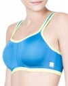 Natori Women's Power Yogi Contour Convertible Sport Bra, Marina Blue/Glow, 32DD