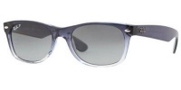 Ray-Ban Sunglasses - RB2132 Wayfarer / Frame: Blue Gradient Transparent Lens: Polarized Blue Fade (55mm)