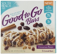 South Beach Diet Good To Go Cereal Bars, Cinnamon Raisin, 5-Count (Pack of 8)